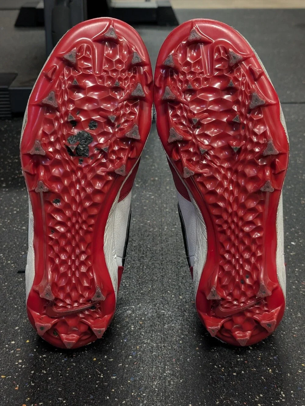 Nike Jordan 1 Football Cleats Mid TD Chicago Red Black White FJ6805-106 Mens